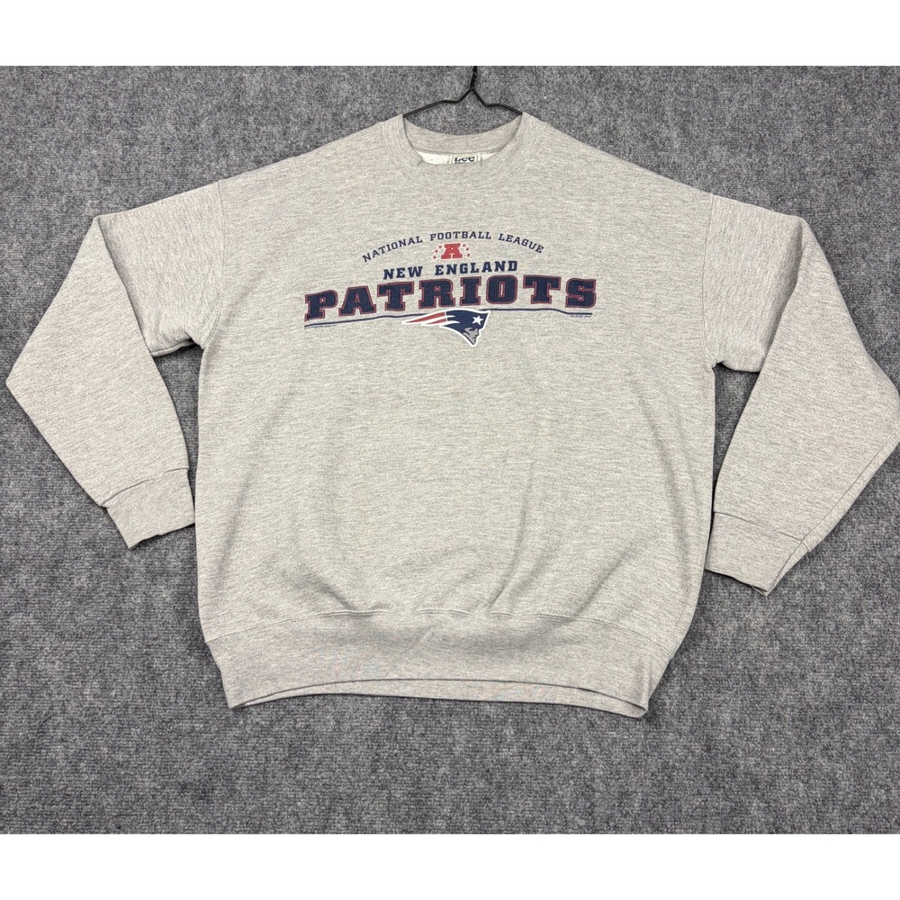 Lee Sport New England Patriots Sweatshirt Mens XL Gray NFL Football Crewneck